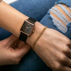 Amelia Parker Montre Femme en Acier Night Plaza noire