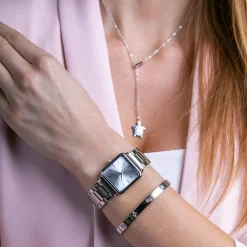 Clearance Amelia Parker Montre Femme en Acier Plaza argentée