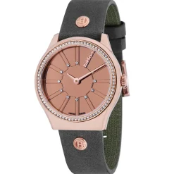 Baldinini Montre Femme en Cuir & cristaux Swarovski Adria gris foncé
