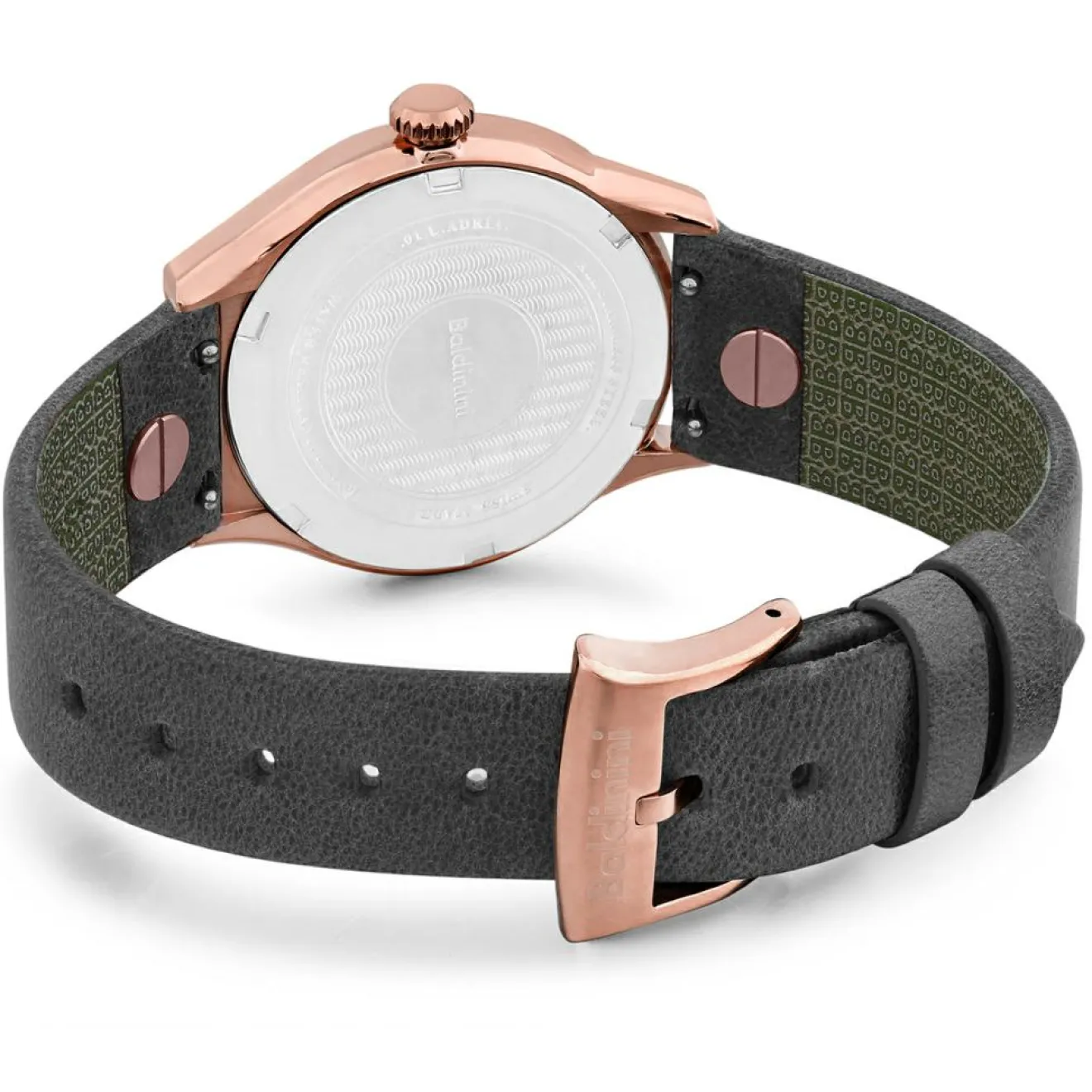 Baldinini Montre Femme en Cuir & cristaux Swarovski Adria gris foncé