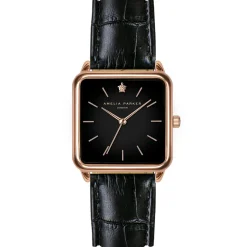 Femme Amelia Parker Montre Femme en Cuir Night Plaza noire