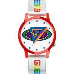 Femme Guess Montre Femme en Silicone X J Balvin transparente/multicolore