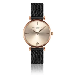Sale Amelia Parker Montre Femme Gold Shore en Acier noire