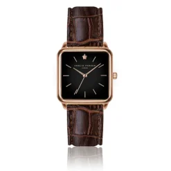 Amelia Parker Montre Femme Night Plaza en Cuir marron