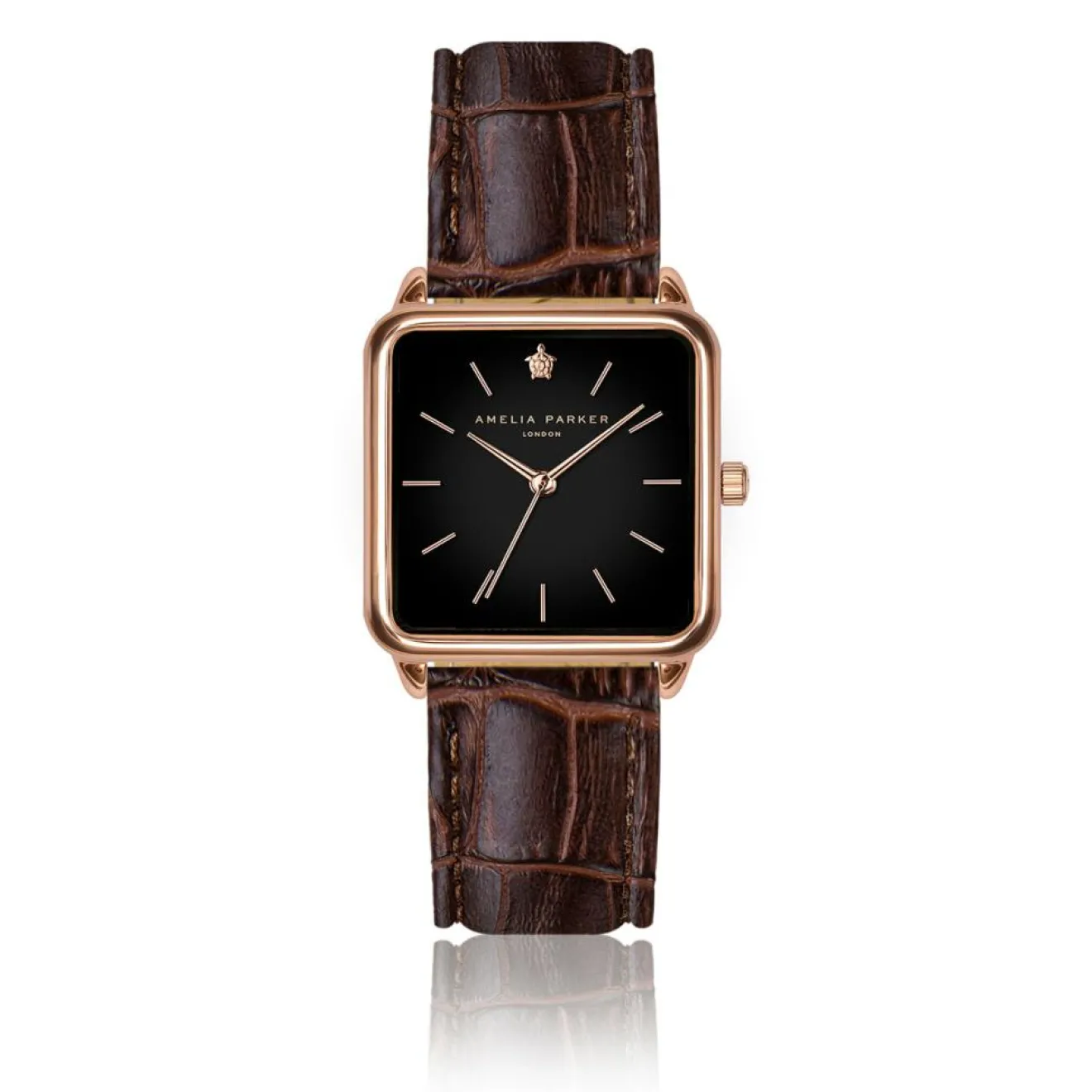 Amelia Parker Montre Femme Night Plaza en Cuir marron