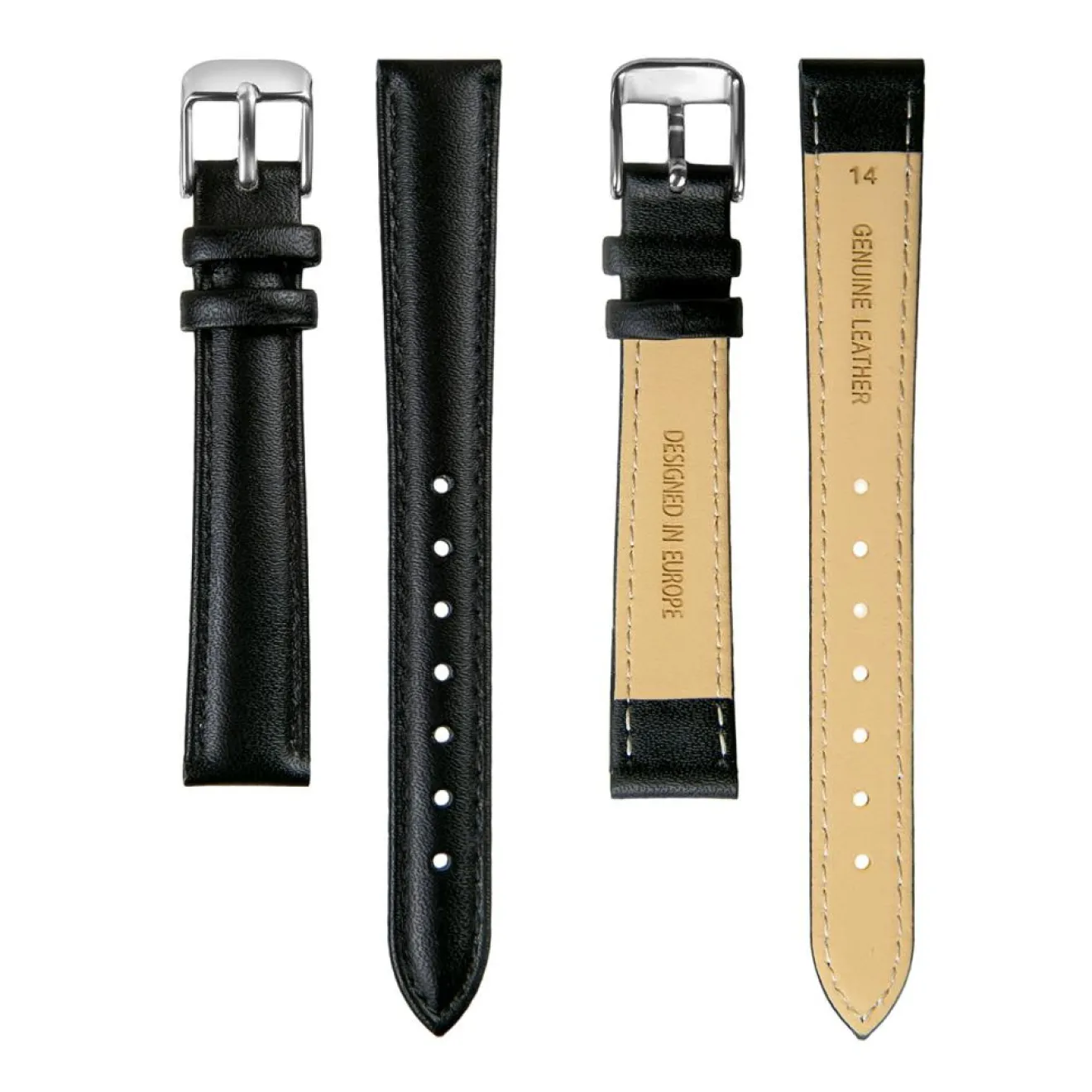 Femme Amelia Parker Montre Femme Night Shore en Cuir noire