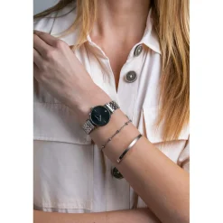 Femme Amelia Parker Montre Femme Night Shore en Acier argentée