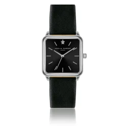 Femme Amelia Parker Montre Femme Night Voyage en Cuir noire