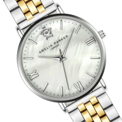 Femme Amelia Parker Montre Femme Oyster en Acier doré/argenté