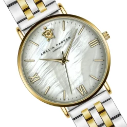 Femme Amelia Parker Montre Femme Pearl of the Sea en Acier doré/argenté