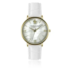 Femme Amelia Parker Montre Femme Pearl of the Sea en Cuir blanche