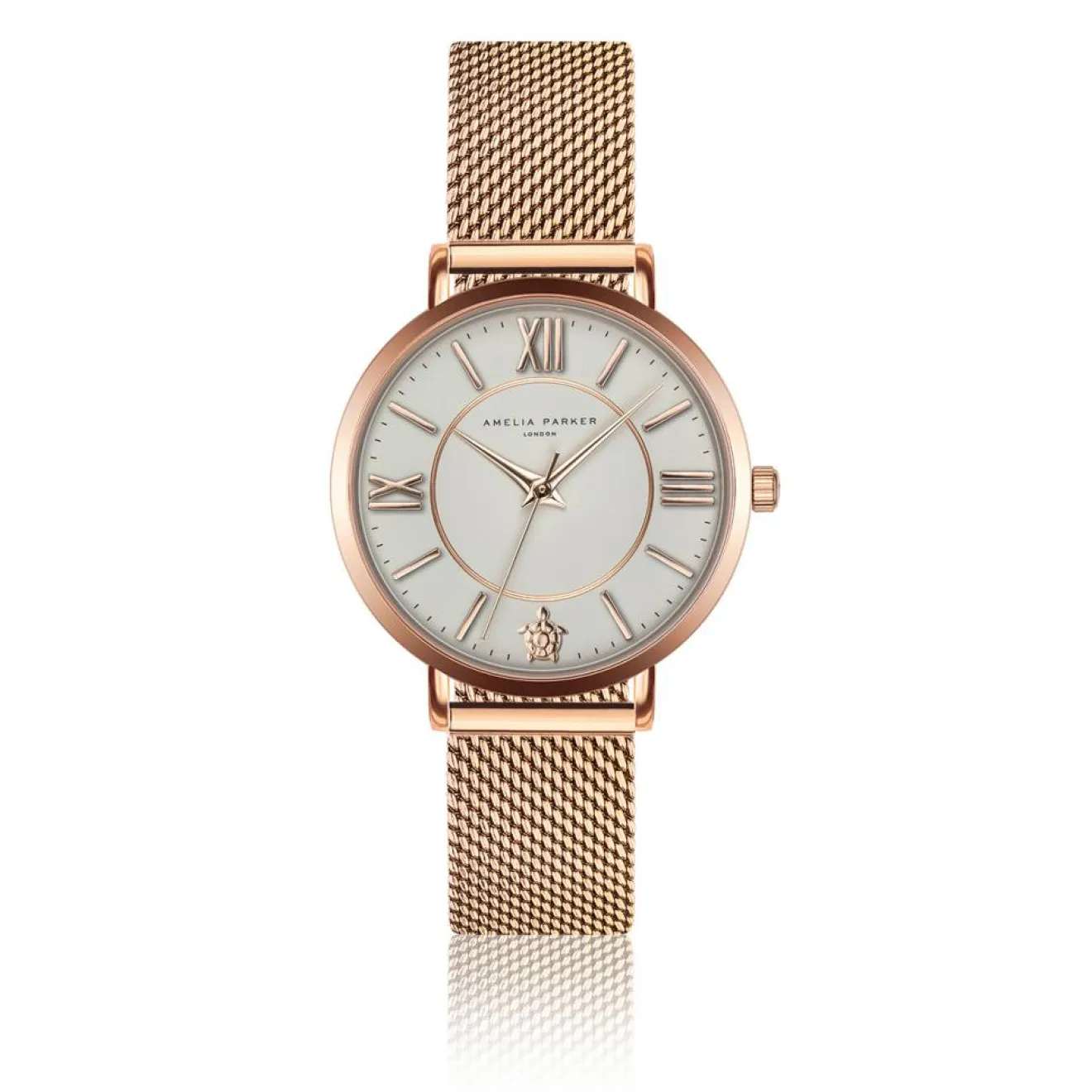 Femme Amelia Parker Montre Femme Petite Classique en Acier rose doré