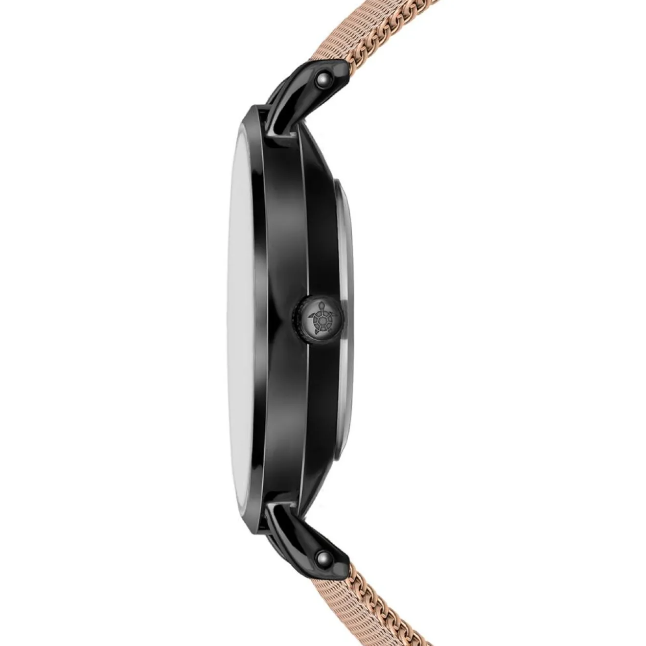 Femme Amelia Parker Montre Femme Petite Noir en Acier rose doré