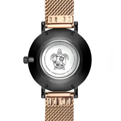 Femme Amelia Parker Montre Femme Petite Noir en Acier rose doré