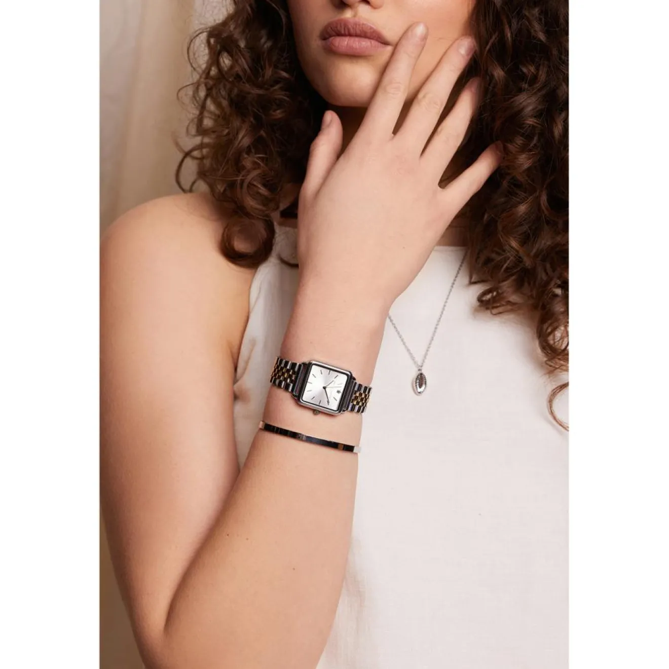 Sale Amelia Parker Montre Femme Plaza en Acier rose doré/argenté