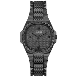 Hot Guess Montre Femme Rebellious en Acier noire