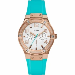 Best Guess Montre Femme Sport Steel en Silicone bleue