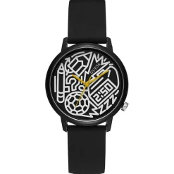 New Guess Montre Femme Time To Give en Silicone noire