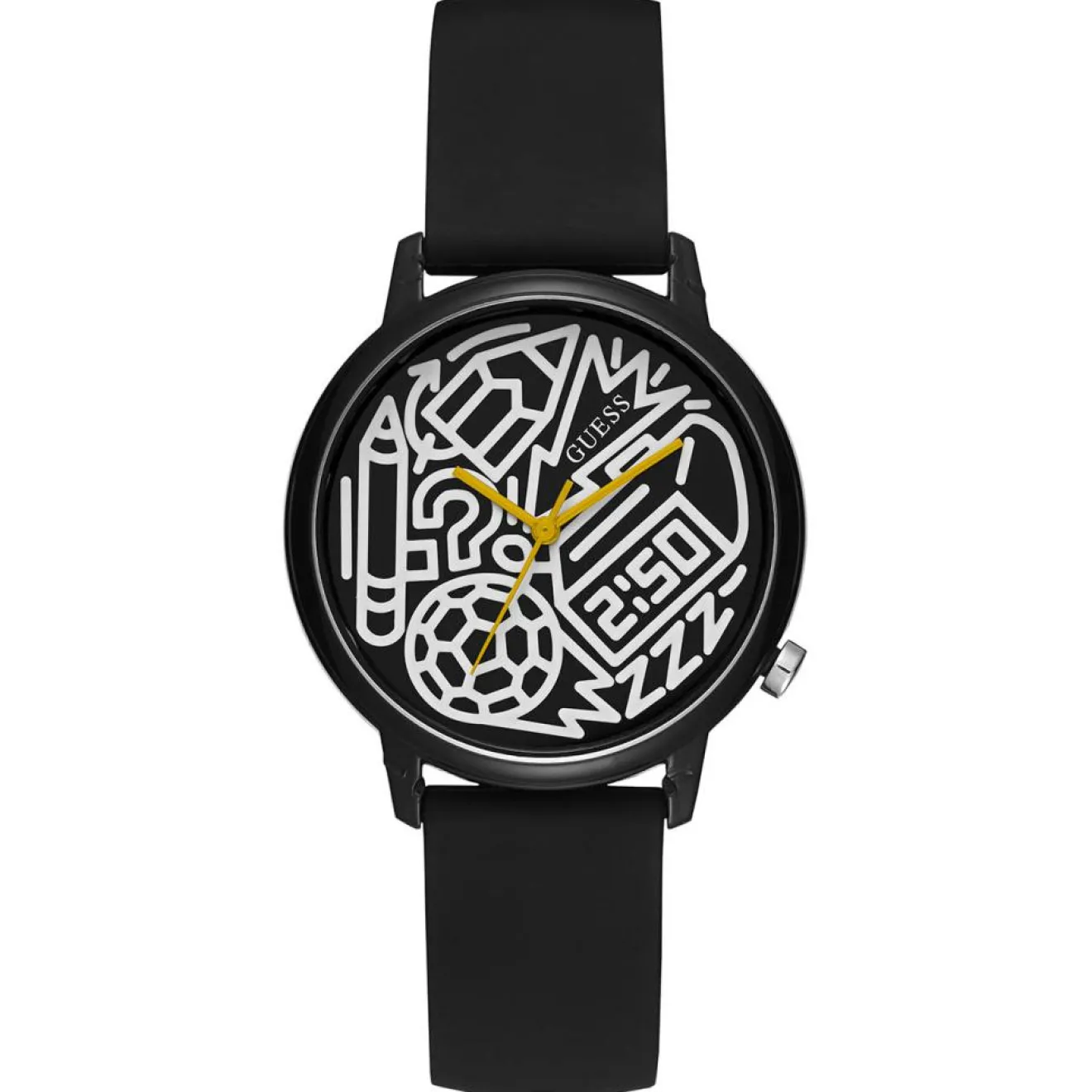 New Guess Montre Femme Time To Give en Silicone noire