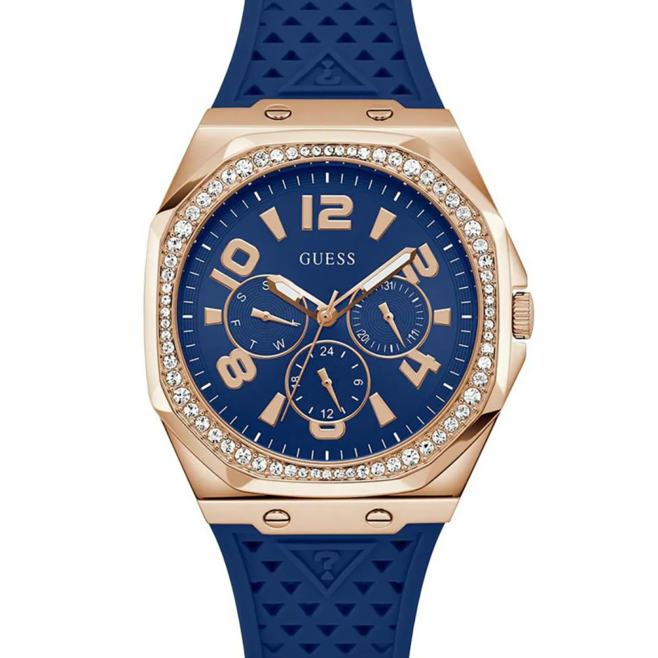 Femme Guess Montre Femme Zest en Silicone bleue