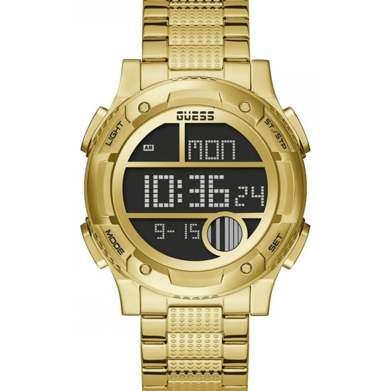 Femme Guess Montre Femme Zip en Acier dorée