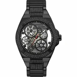 Online Guess Montre Homme Big Reveal en Acier noire