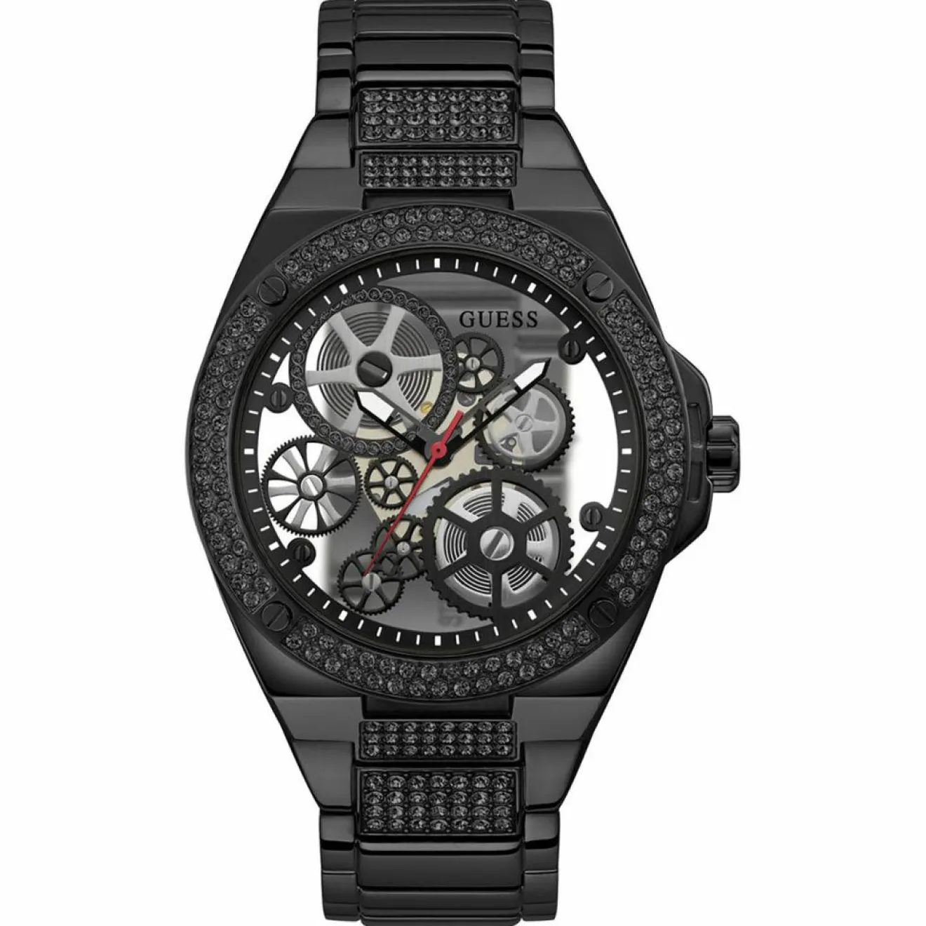 Online Guess Montre Homme Big Reveal en Acier noire