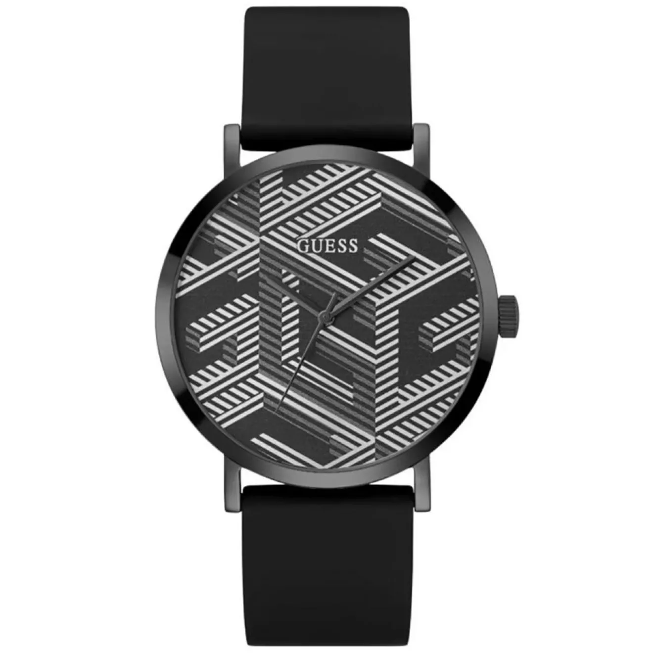 Guess Montre Homme Bossed en Silicone noire