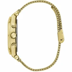 Online Guess Montre Homme Continental en Acier dorée