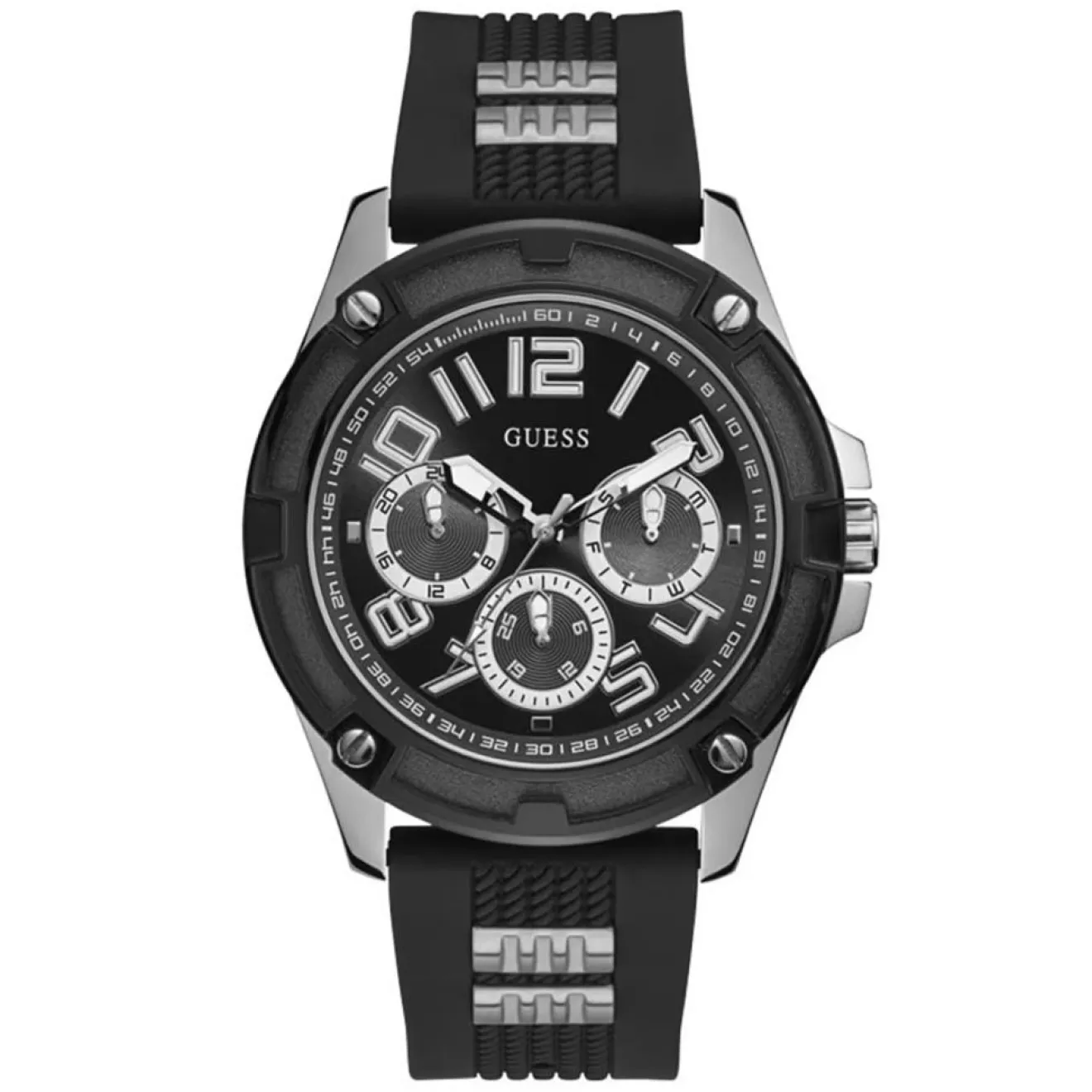 Outlet Guess Montre Homme Delta en Silicone noire