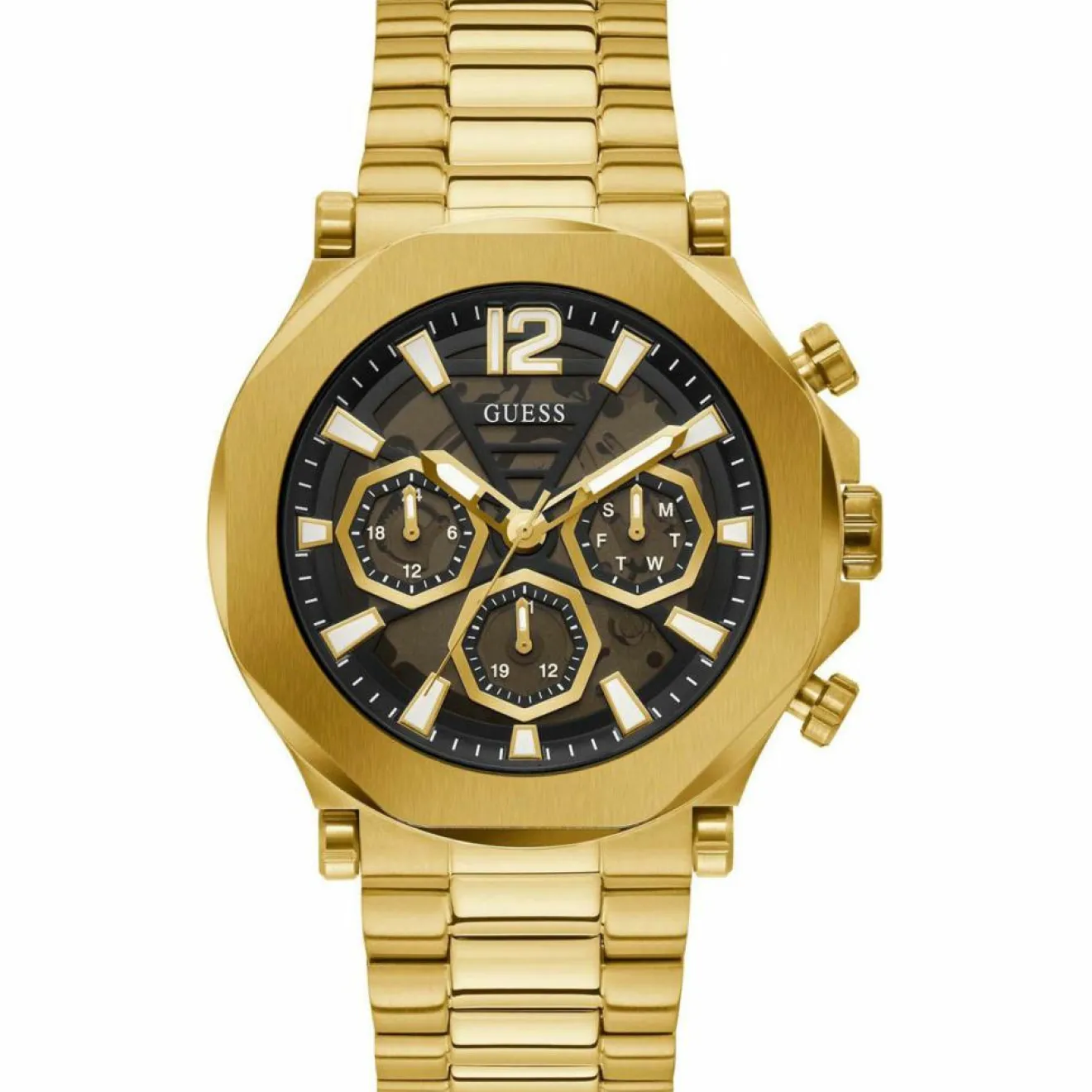 Sale Guess Montre Homme Edge en Acier dorée