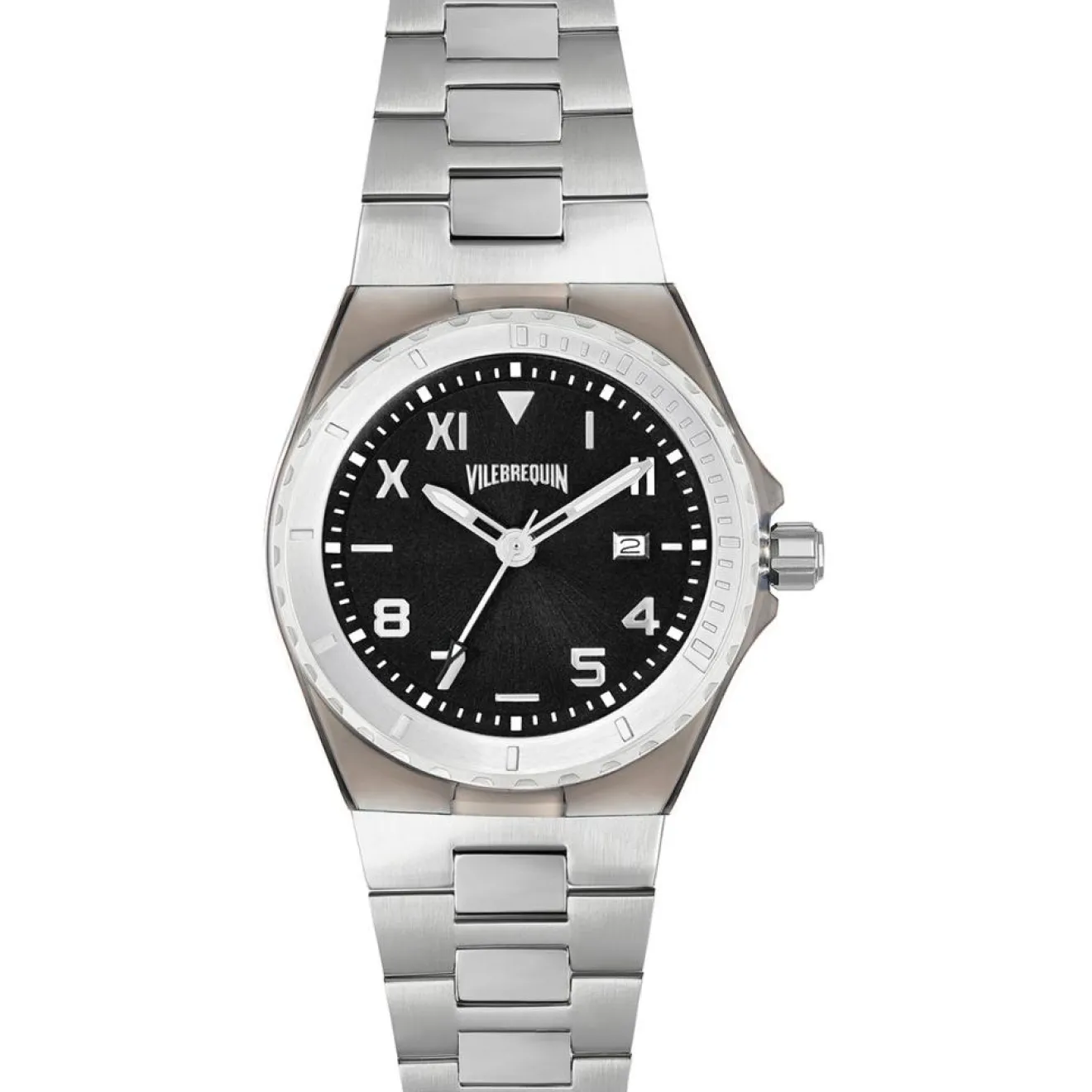 Homme Vilebrequin Montre Homme en Acier argentée