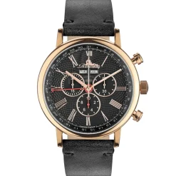 Homme Richtenburg Montre Homme en Cuir Burbank noire