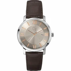 Clearance Guess Collection Montre Homme en Cuir marron