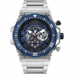 Online Guess Montre Homme Exposure en Acier argentée