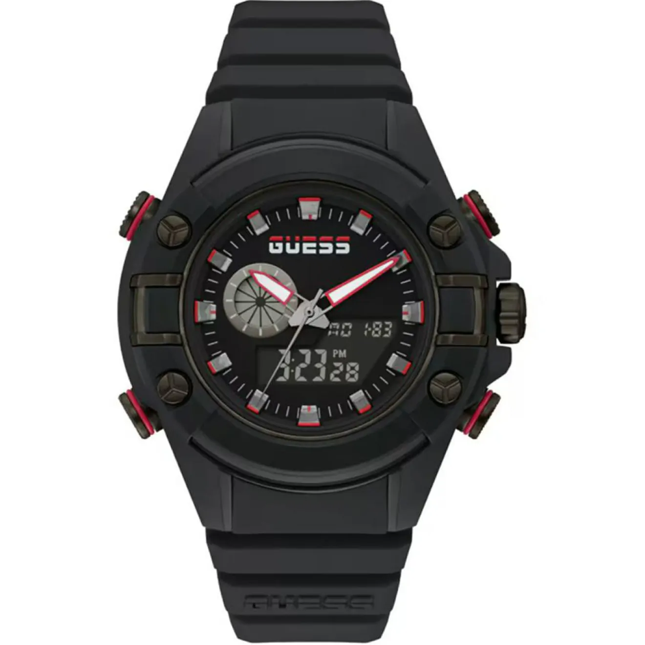 Outlet Guess Montre Homme G Force en Résine noire