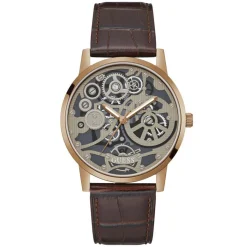 Best Guess Montre Homme Gadget en Cuir marron