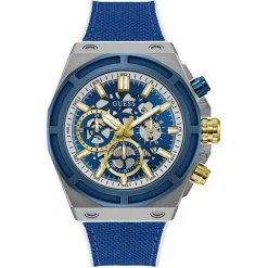 Discount Guess Montre Homme Masterpiece en Silicone bleue