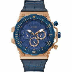 Guess Montre Homme Venture en Cuir bleue