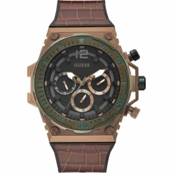 Discount Guess Montre Homme Venture en Silicone marron