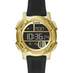 Homme Guess Montre Homme Zip en Caoutchouc noire