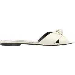 Femme Saint Laurent Mules en Cuir écrues