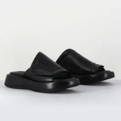 Femme Malloni Mules en Cuir Rombo noires