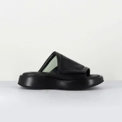 Femme Malloni Mules en Cuir Rombo noires