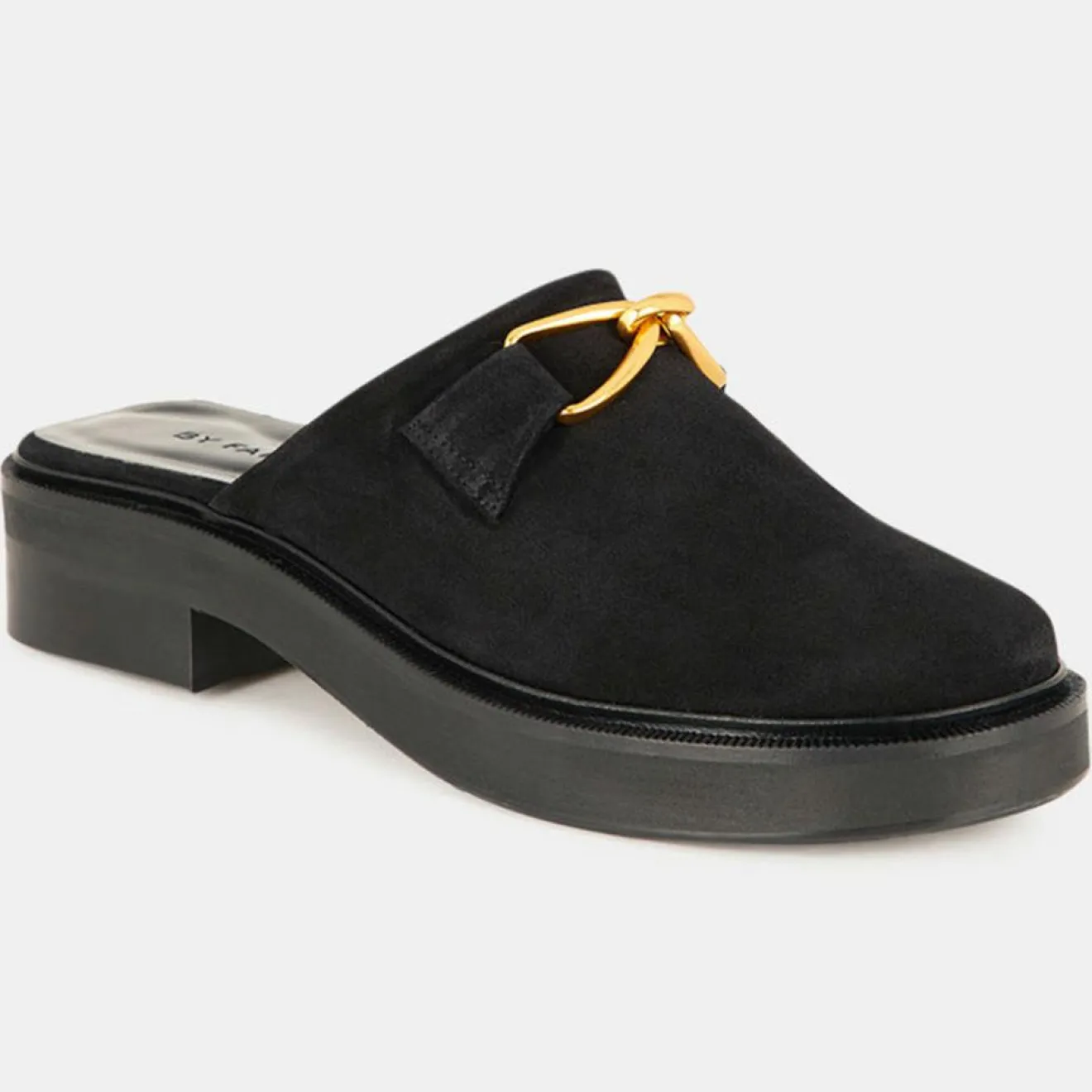 Femme By Far Mules en Cuir sabot noires