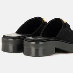 Femme By Far Mules en Cuir sabot noires