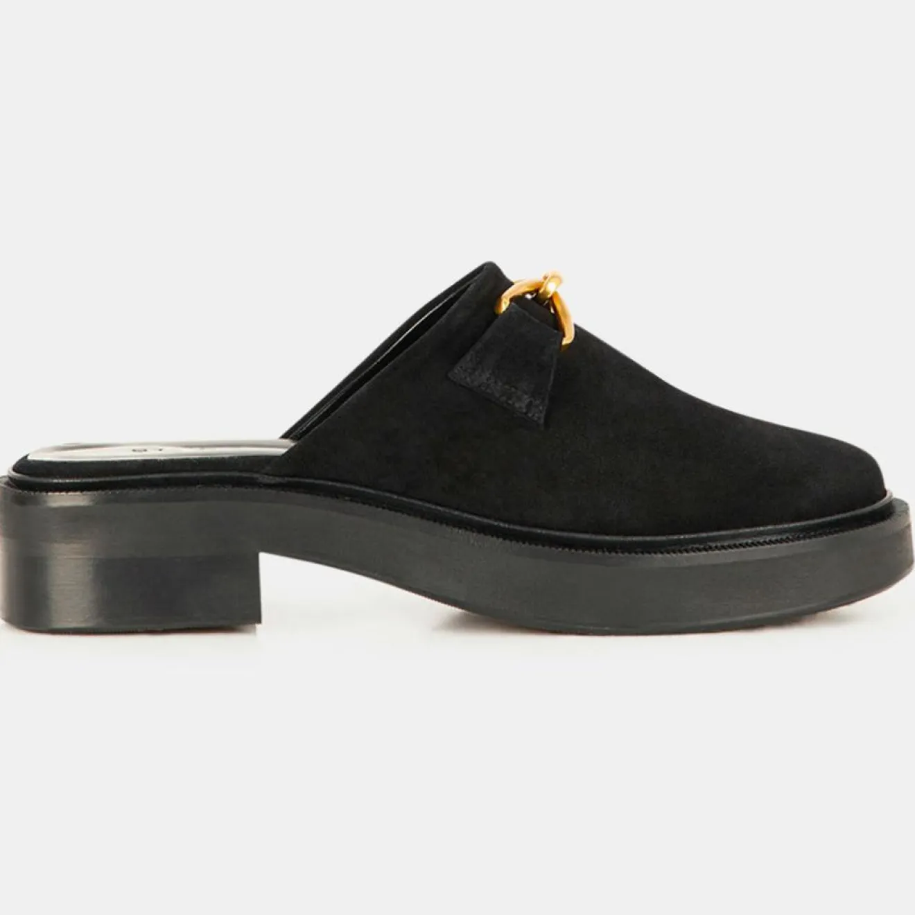 Femme By Far Mules en Cuir sabot noires