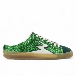 Femme Moa Concept Mules en Velours de Cuir Iconic Deluxe vert