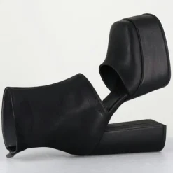 Online Sort Aarhus Open Boots en Cuir 3760 noires - Talon : 13cm