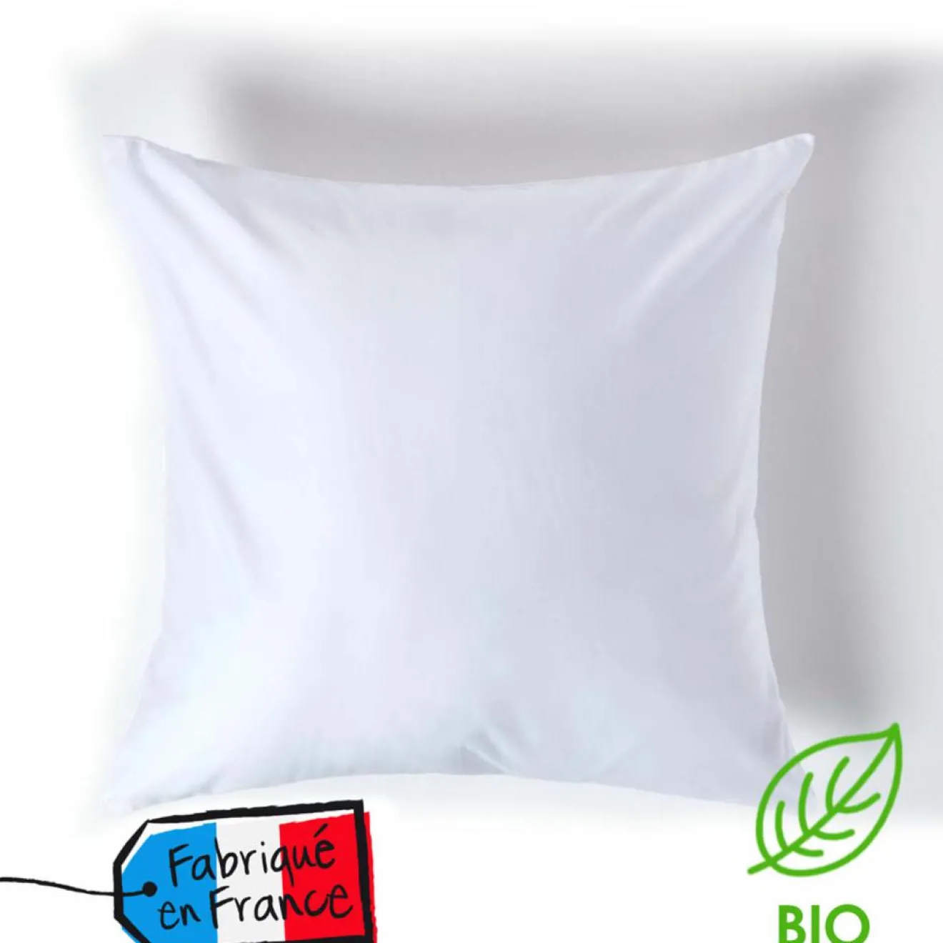 Discount Baton Rouge Oreiller 100% Coton Bio fabrication Française blanc